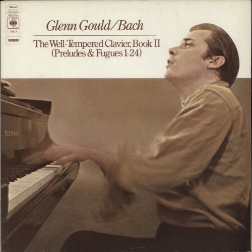 Glenn Gould performing Bach's The Well-Tempered Clavier, Book II album cover.