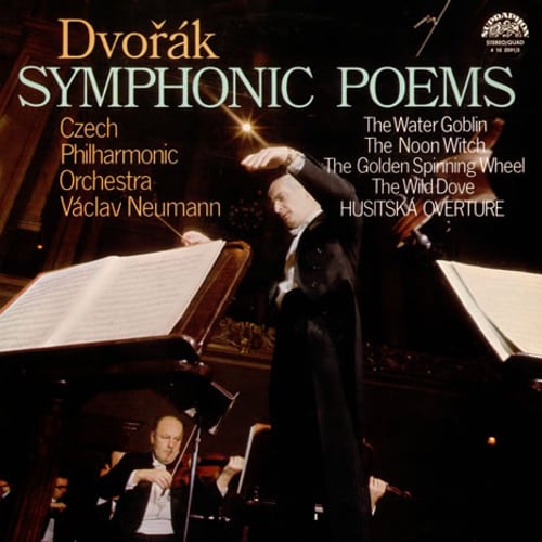 Dvořák's Symphonic Poems conducted by Václav Neumann album cover.